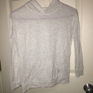white/grey lightweight hoodie, size 10/12 (m)